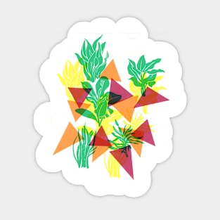 Plants and Shapes Sticker